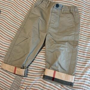 Khaki Burberry boys pants 18 months